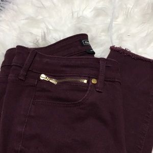 Burgundy Jeans